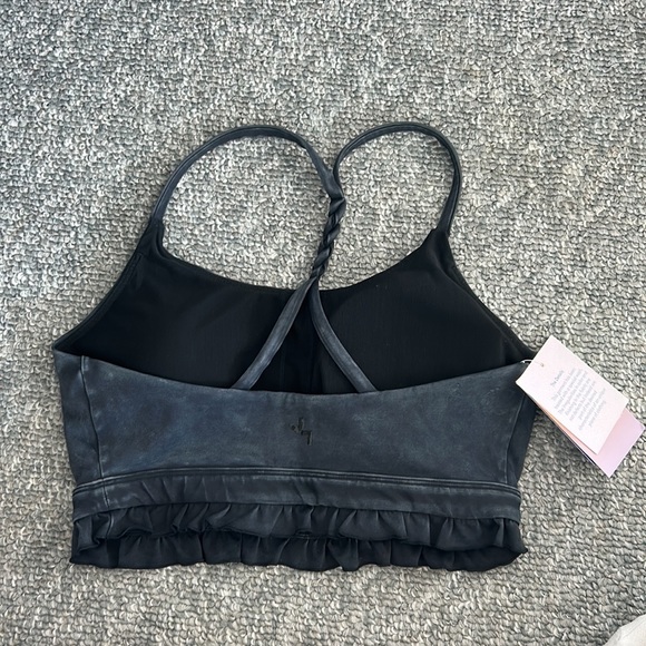 Joy Lab Navy Blue Sports Bra with Ruffle detail - Picture 2 of 6